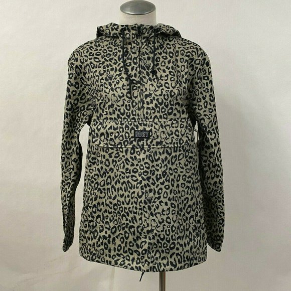 Obey Hooded Anorak "Sienna" Khaki Leopard - Picture 2 of 8